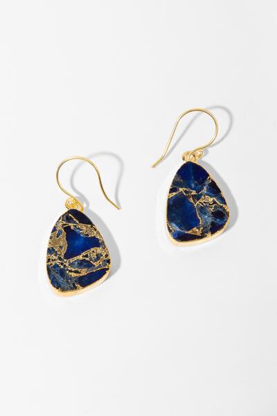 Mojave Triangle Gemstone Earrings
