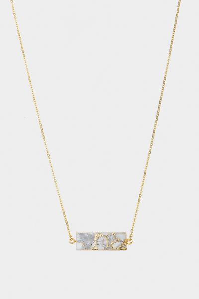 Mojave Rectangle Gemstone Necklace