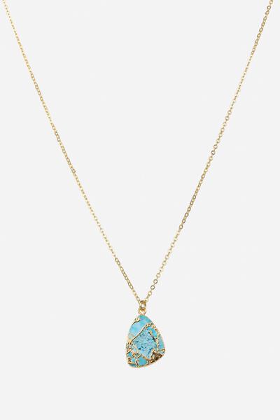 Mojave Triangle Gemstone Necklace - Turquoise