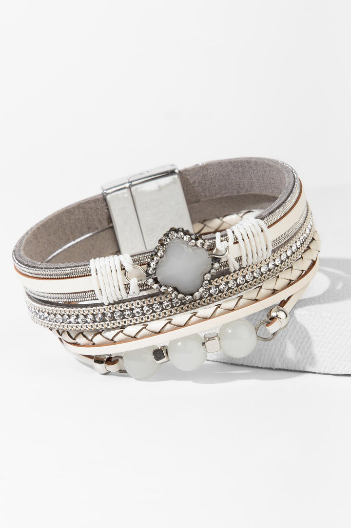 Mixed-In Leather Bracelet