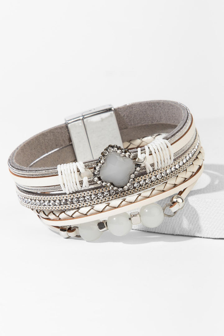 Mixed-In Leather Bracelet