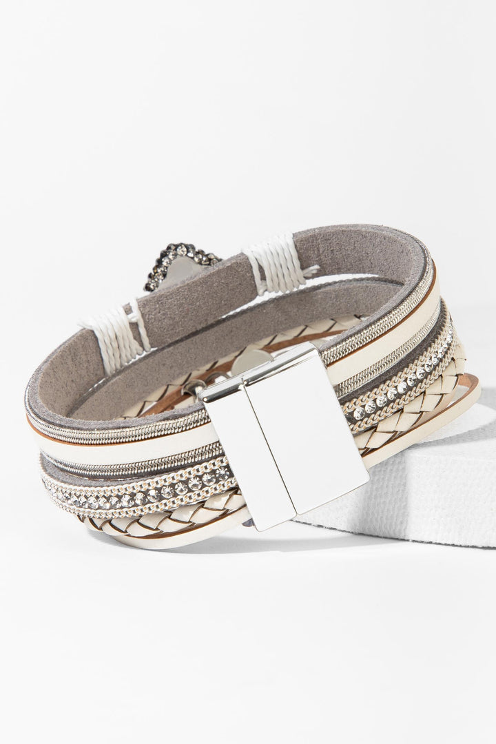 Mixed-In Leather Bracelet