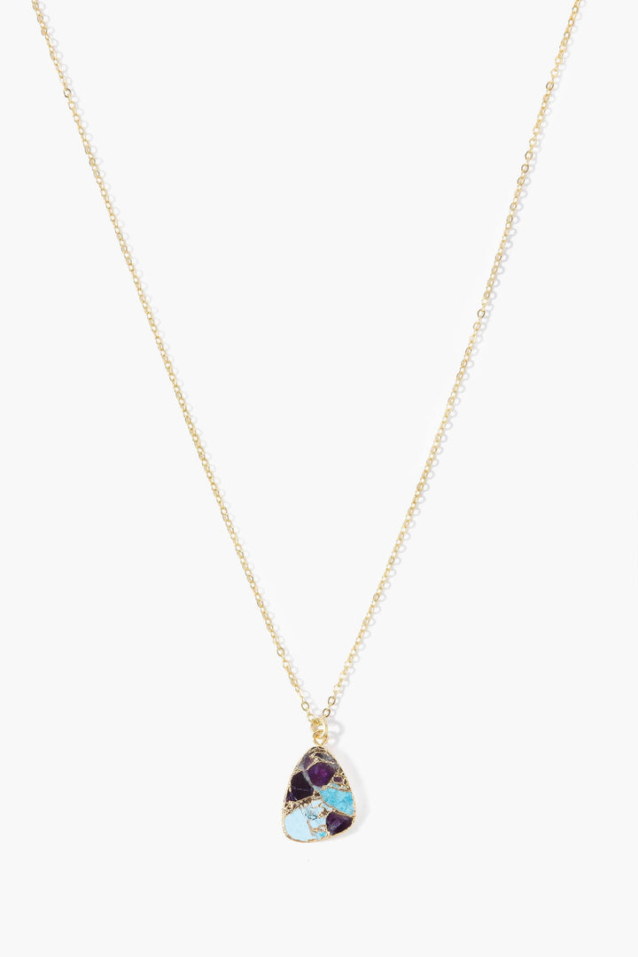 Mojave Triangle Gemstone Necklace - Blue