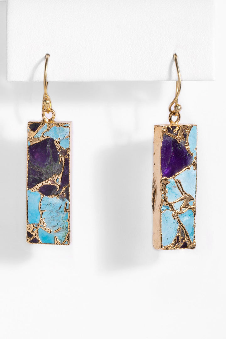 Mojave Rectangle Gemstone Earrings