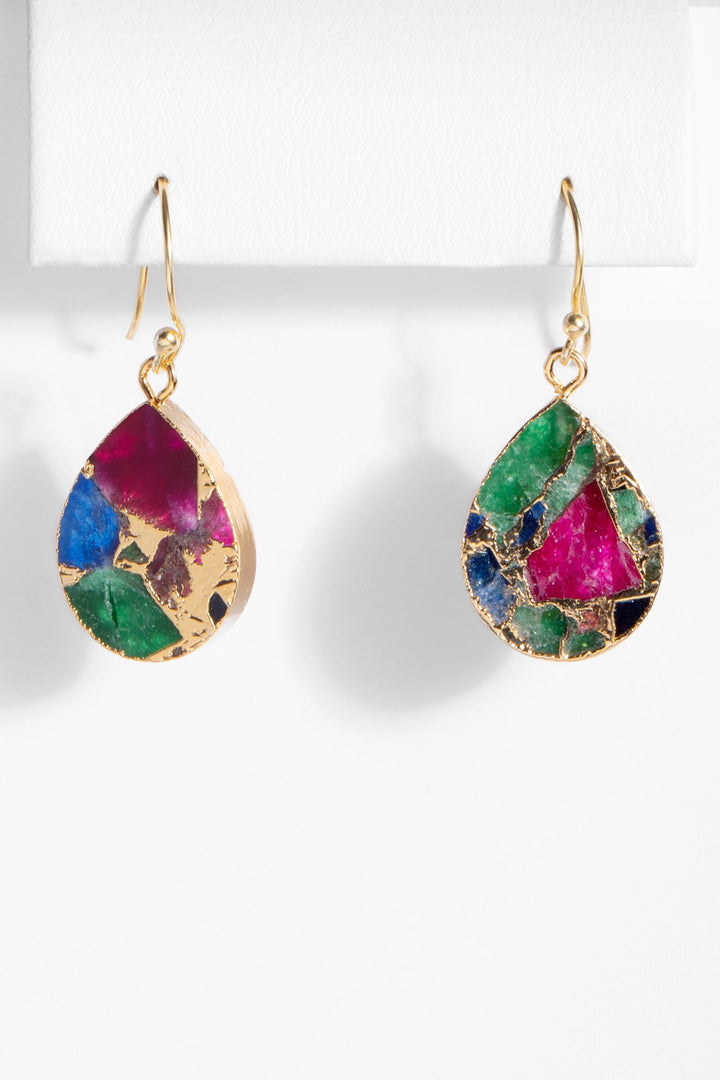 Mojave Pear Shape Gemstone Earrings