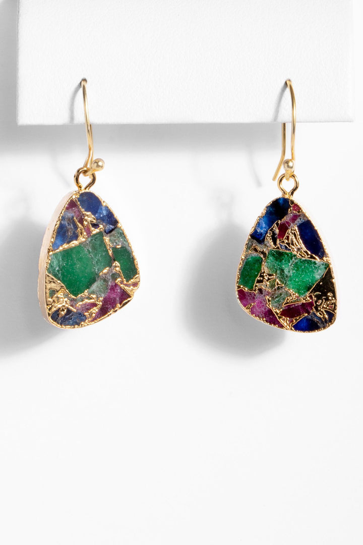 Mojave Triangle Gemstone Earrings