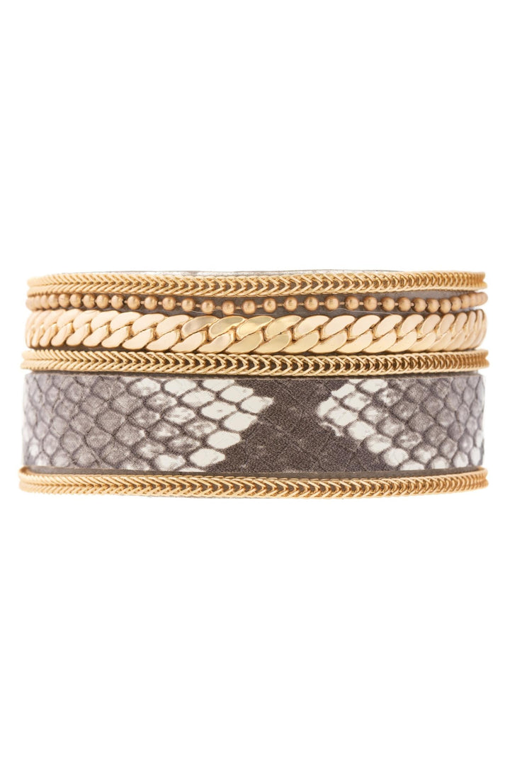 Shimmering Snake Print Bracelet