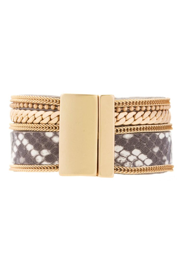 Shimmering Snake Print Bracelet