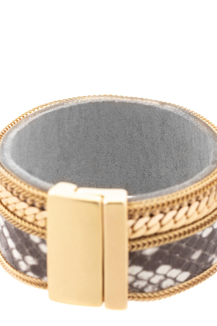 Shimmering Snake Print Bracelet