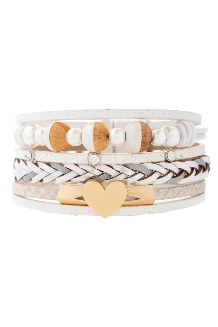 Wooden Beads Leather Bracelet