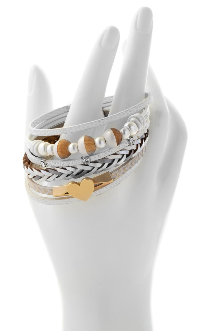 Wooden Beads Leather Bracelet