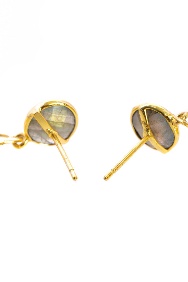 Quatrefoil Dangle Gemstone Earrings