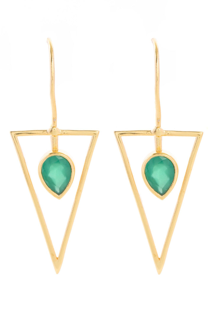 Minimalist Gemstone Drop Earring