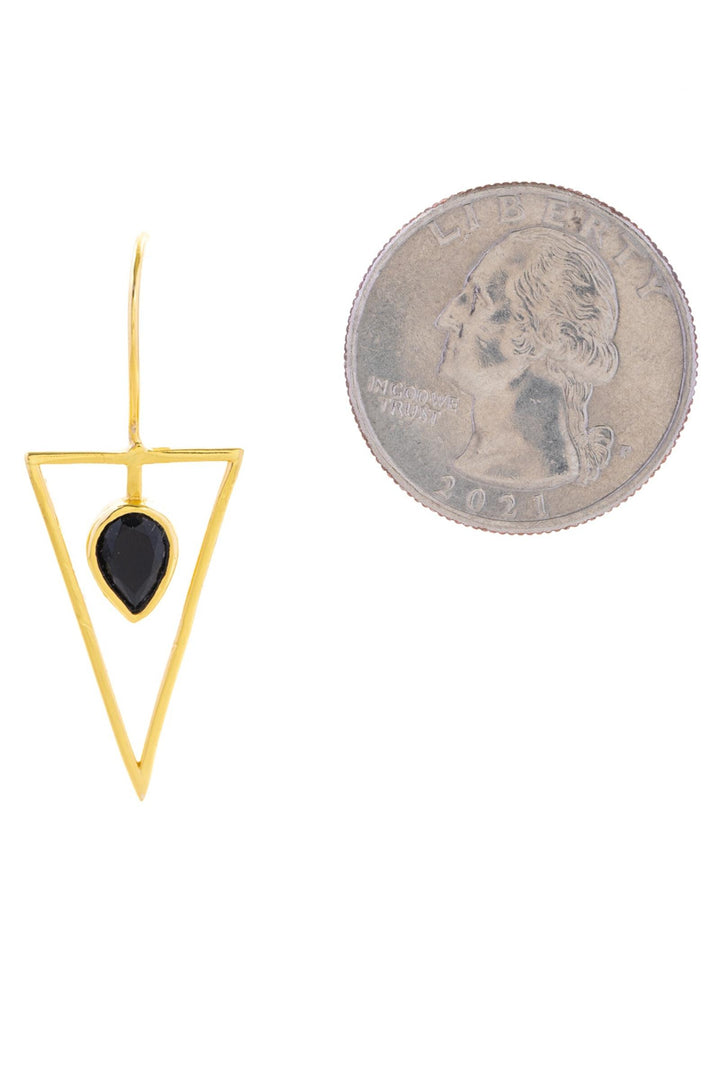 Minimalist Gemstone Drop Earring