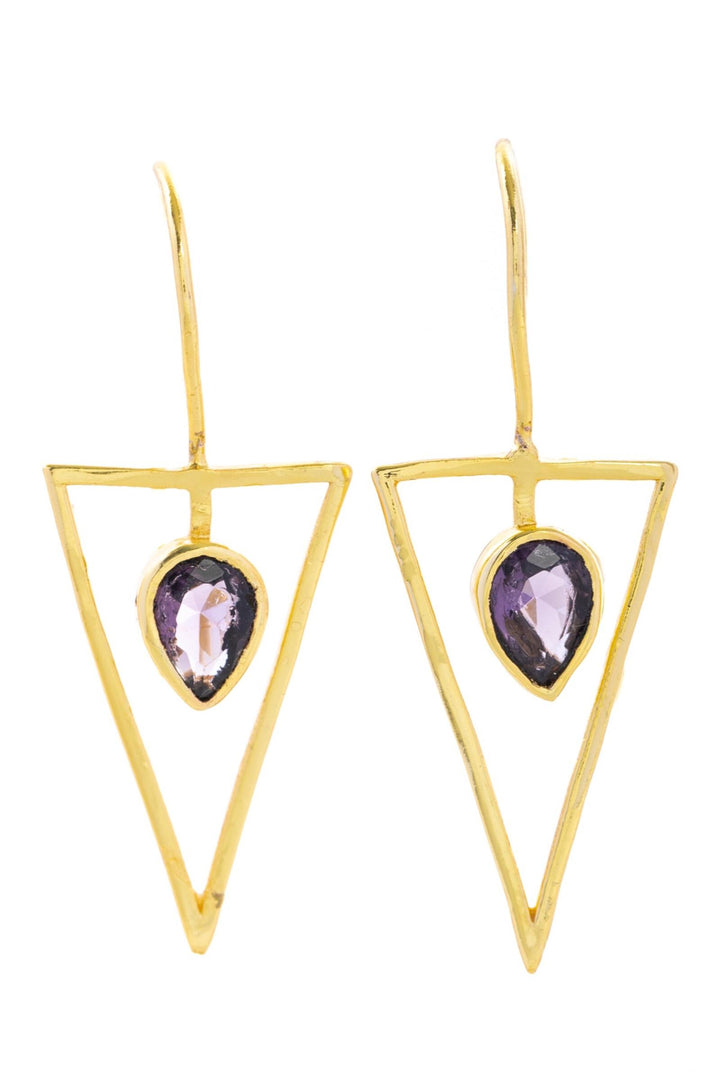 Minimalist Gemstone Drop Earring