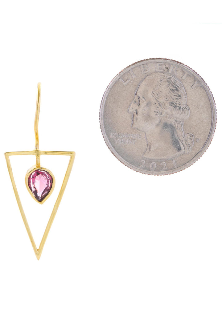 Minimalist Gemstone Drop Earring