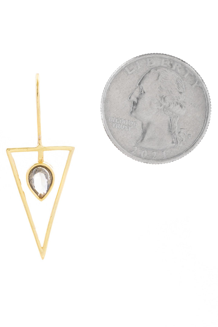 Minimalist Gemstone Drop Earring