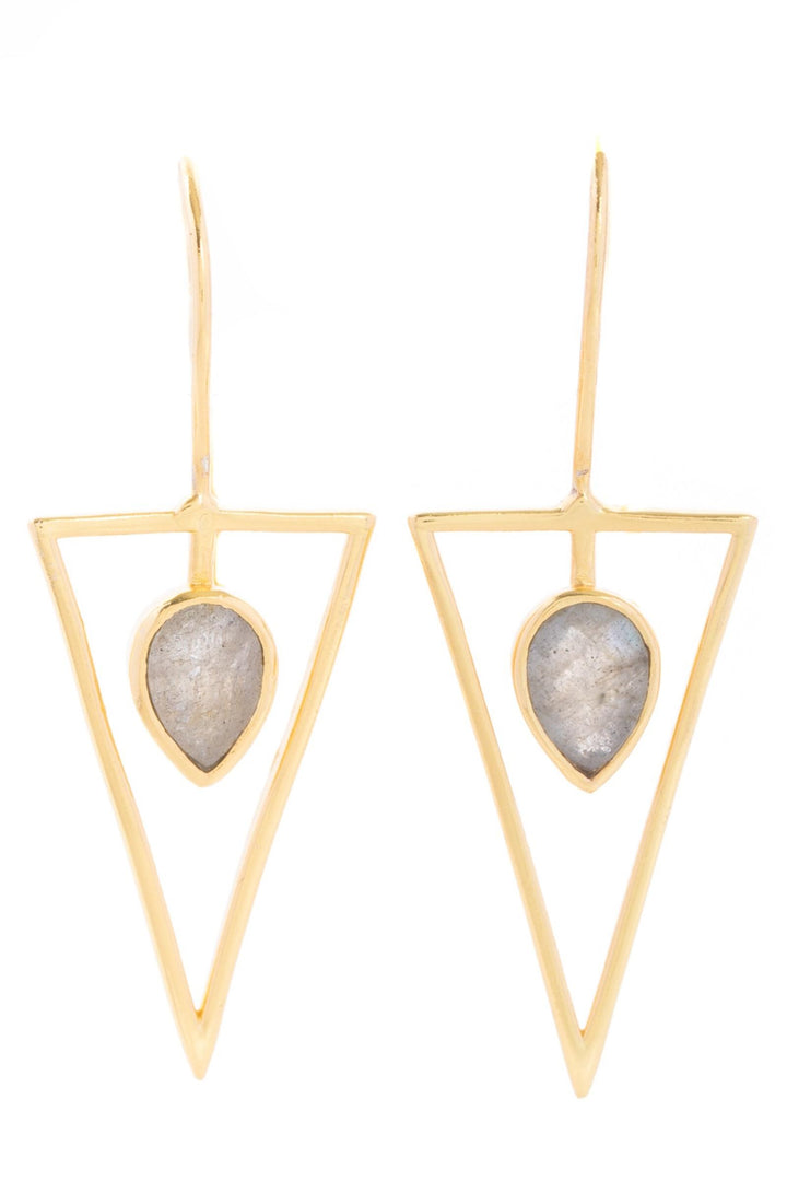 Minimalist Gemstone Drop Earring