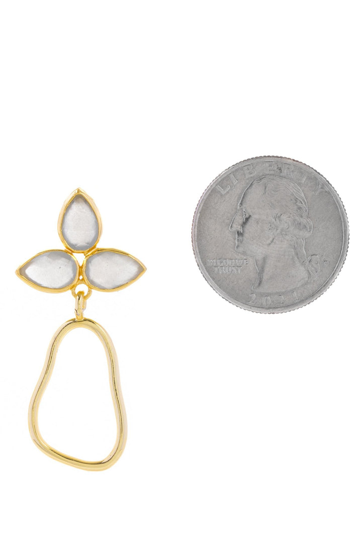 Abstract Triplicity Pear Dangle Earrings