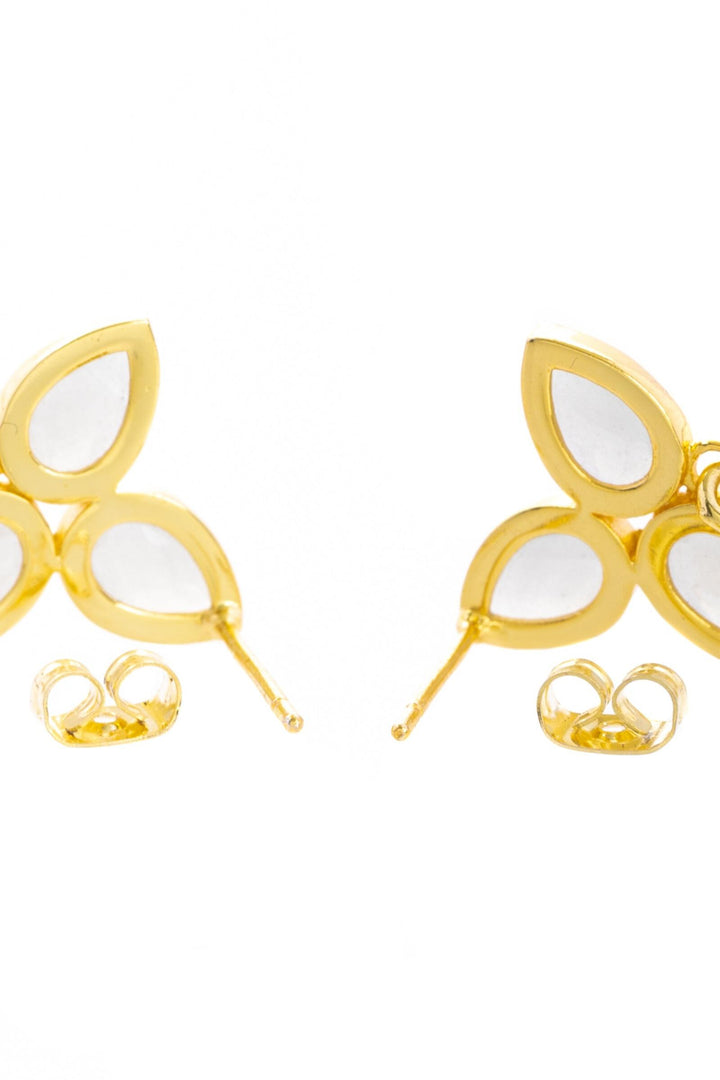 Abstract Triplicity Pear Dangle Earrings