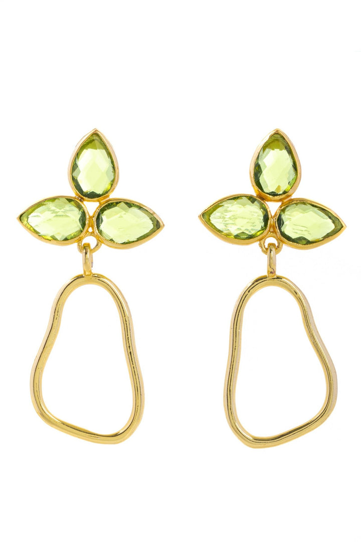 Abstract Triplicity Pear Dangle Earrings