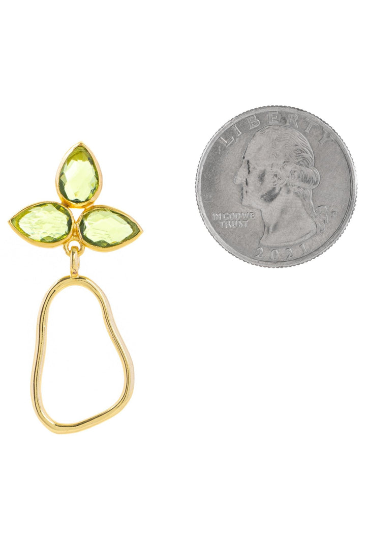 Abstract Triplicity Pear Dangle Earrings