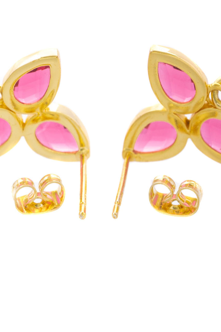 Abstract Triplicity Pear Dangle Earrings