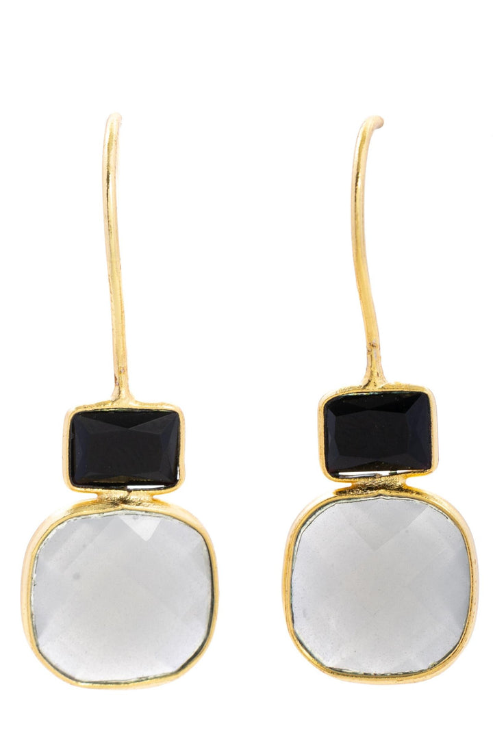 Cushion Drop Gemstone Earrings
