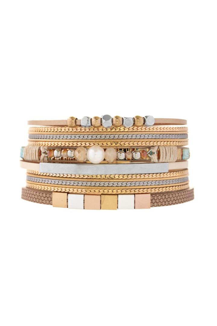 Metallic Beaded Bracelet