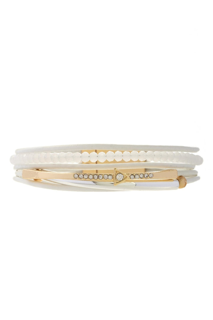 Golden Arrow Leather Bracelet