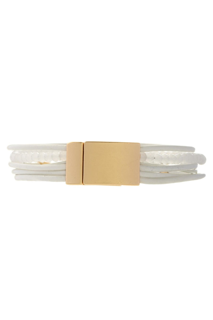 Golden Arrow Leather Bracelet