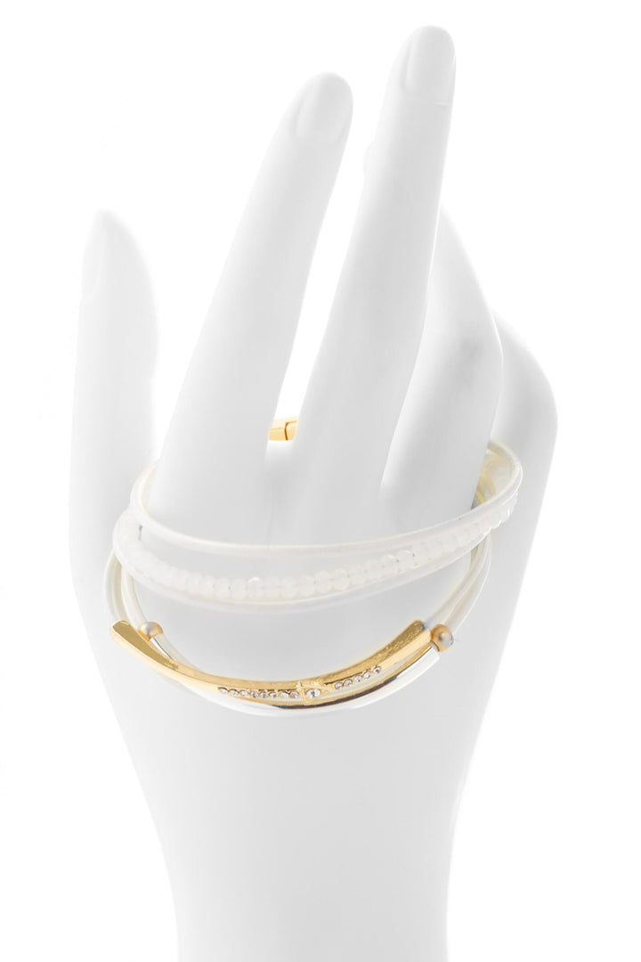 Golden Arrow Leather Bracelet