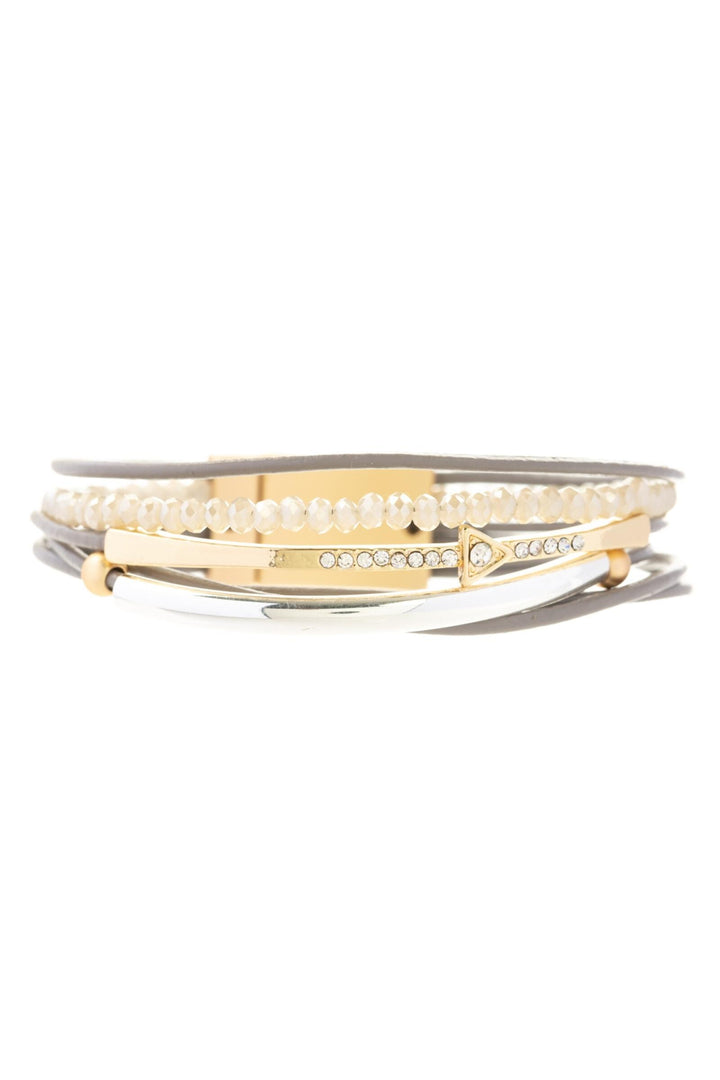 Golden Arrow Leather Bracelet
