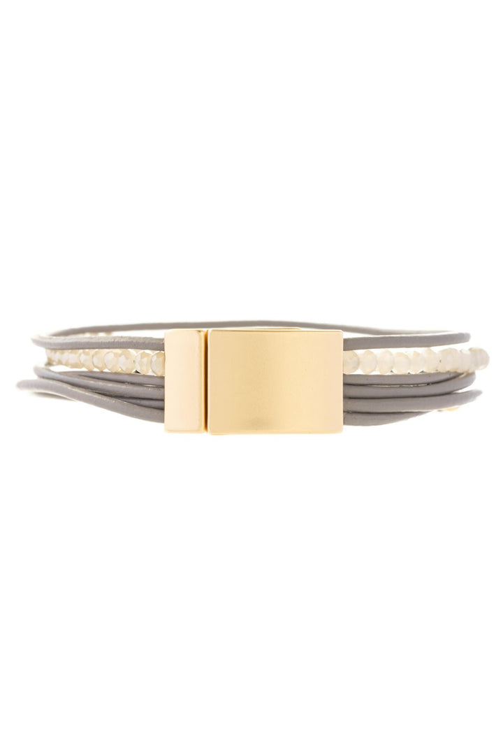 Golden Arrow Leather Bracelet
