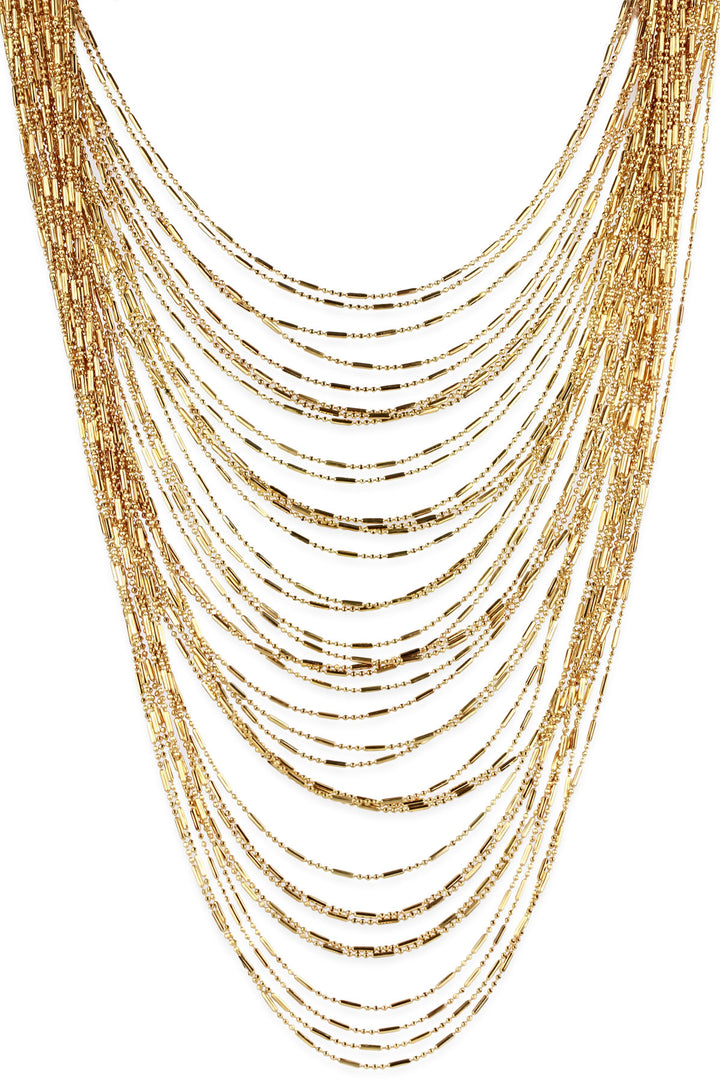 Gold Multi Layer Chain Necklace