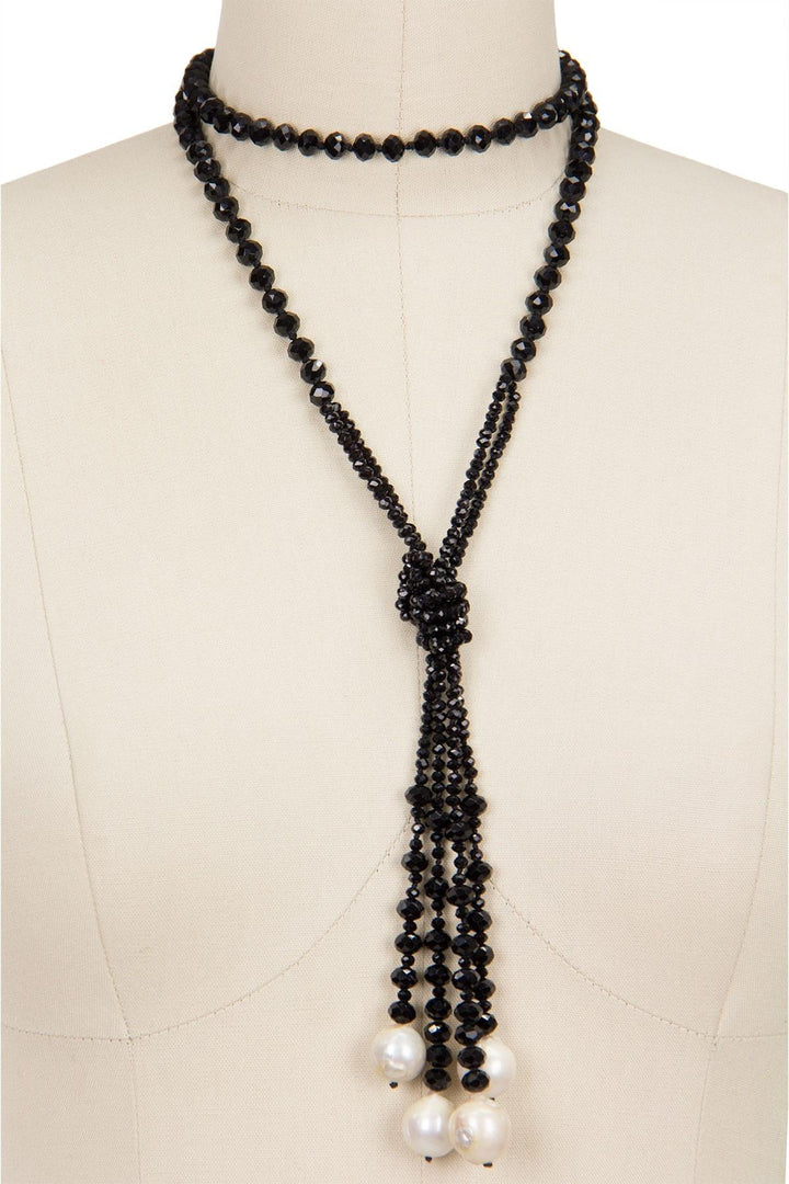 Dazzle Pearl Long Beaded Necklace