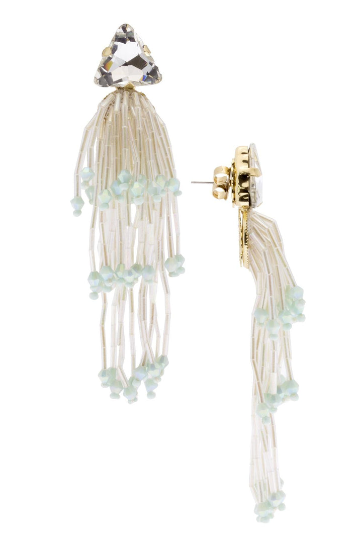 Flash and Light White Crystal Earring