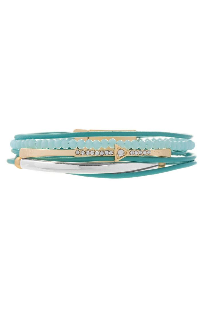 Golden Arrow Leather Bracelet