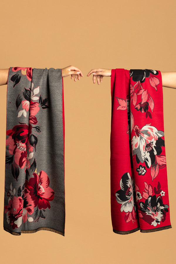 Flower Bloom Reversible Scarf
