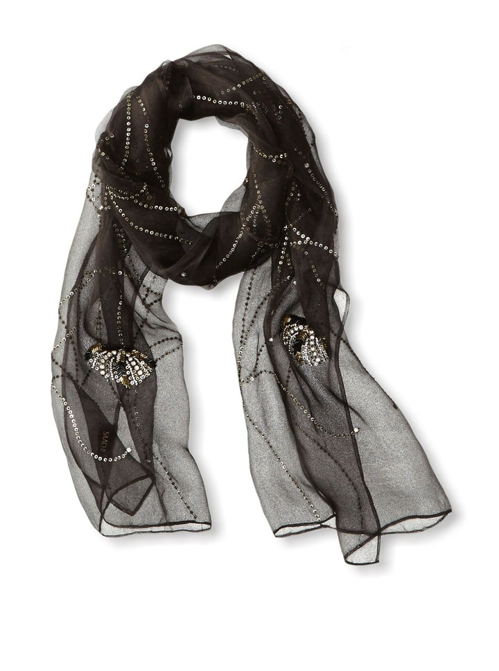 Organza Embellished Scarf