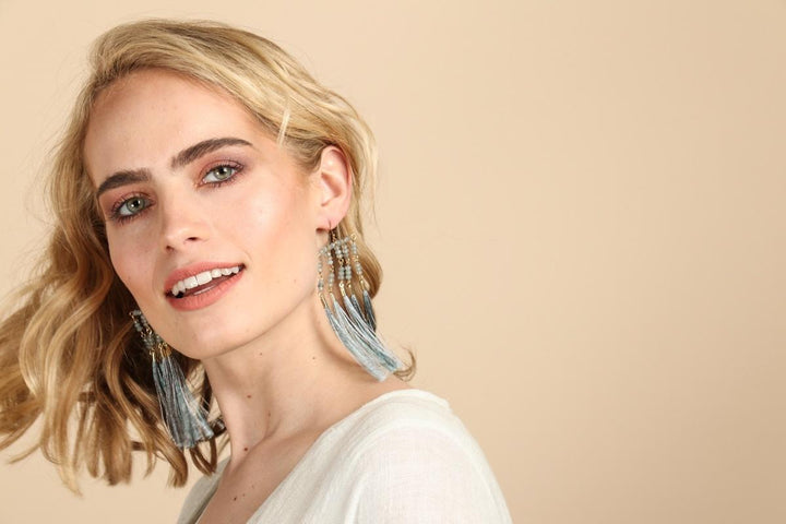 Eccentric Tassel Beaded Kavali Beaded Earrings