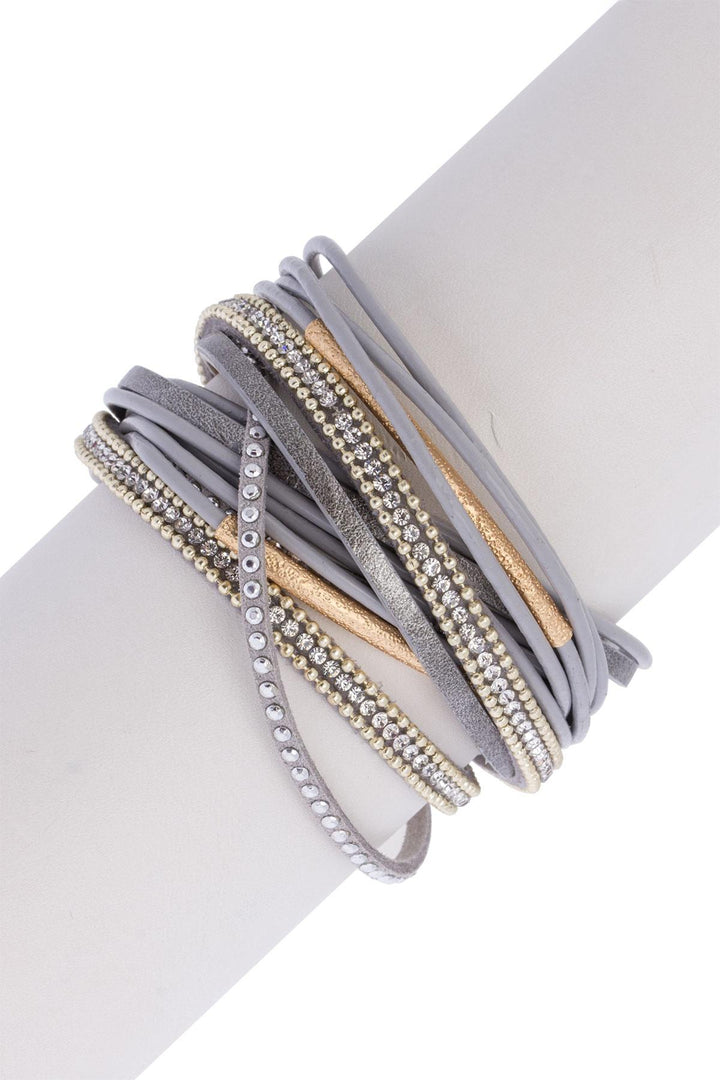 Flaunt Rhinestone Multi Strand Bracelet