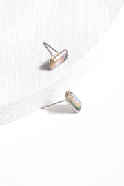 Prism Baguette Earring White