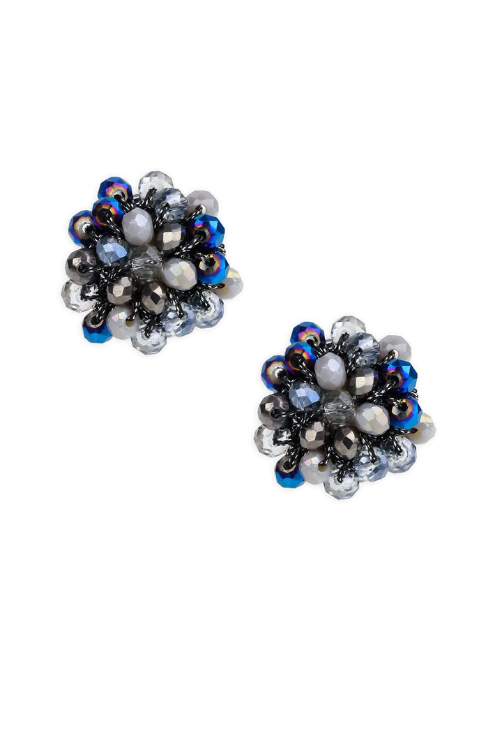 Raspberry Cluster Stud Beaded Earring