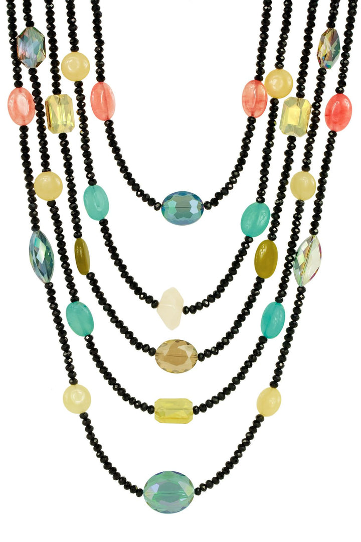 Multi Stone Statement Necklace