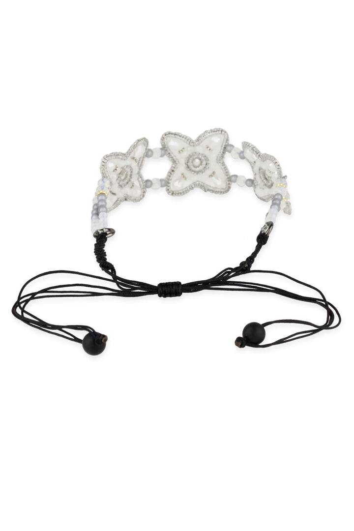 Silver Clover Bead Choker