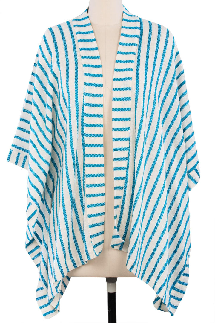 Bay Breeze Striped Kimono