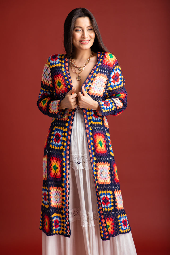 Granny Square Crochet Kimono