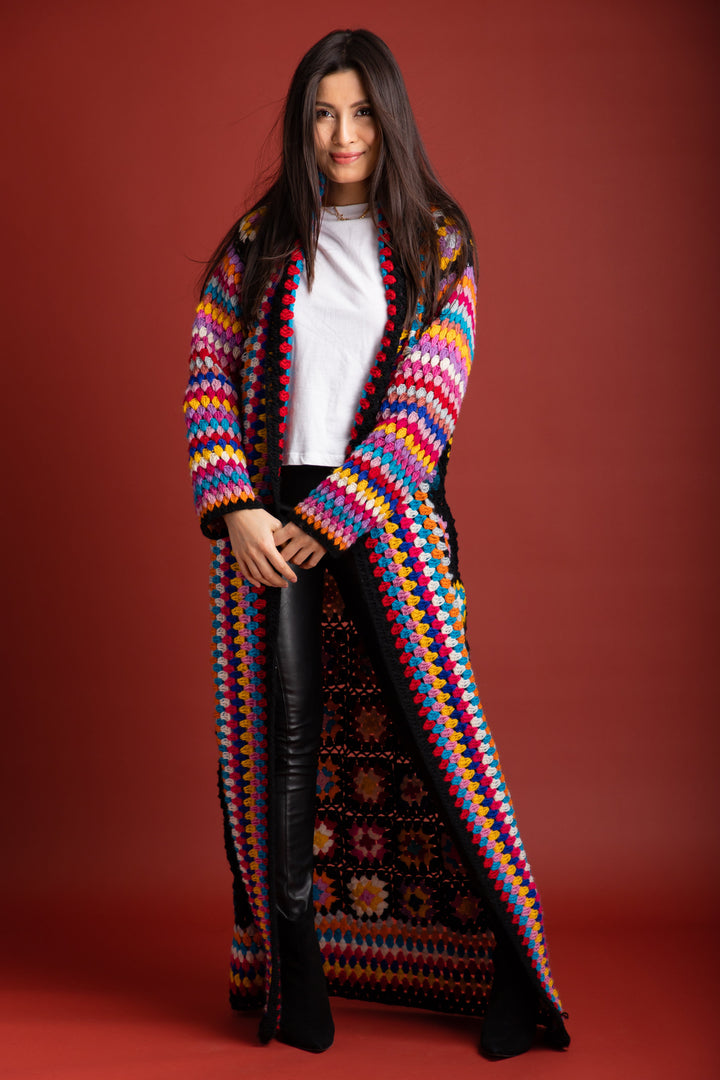 Granny Crochet Long Kimono