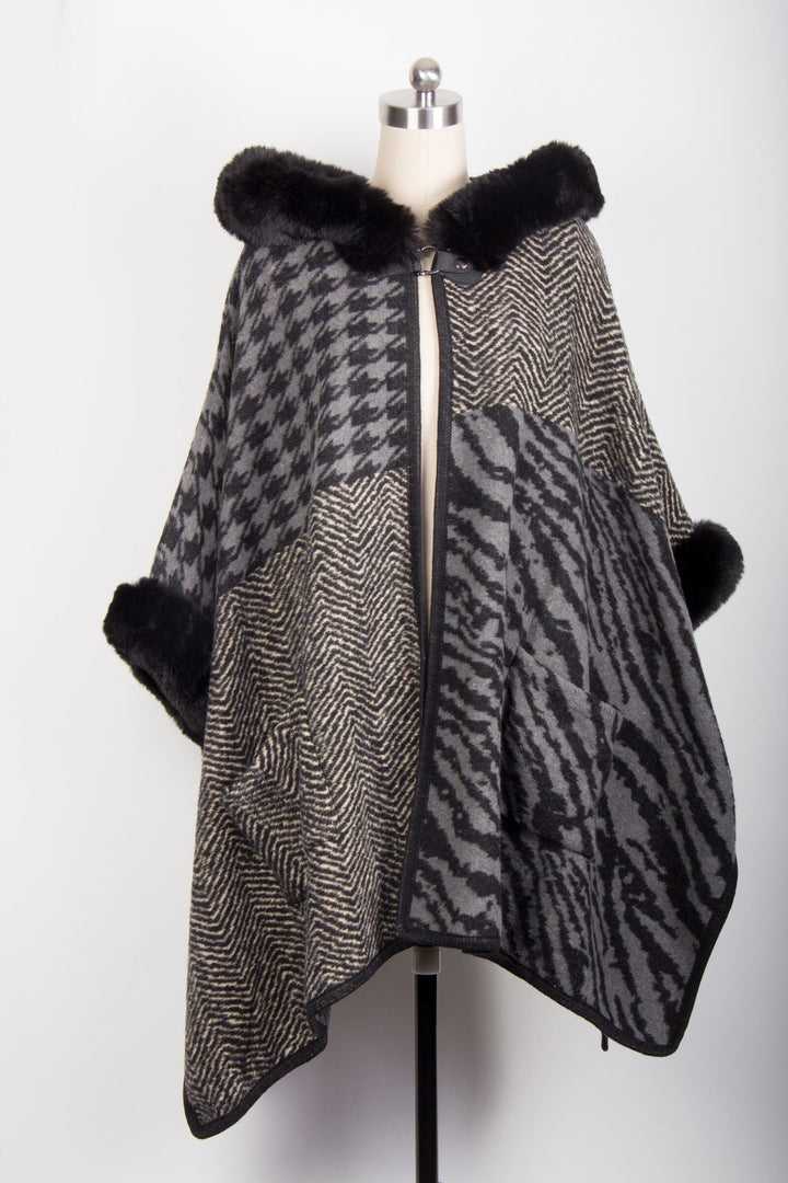 Beverly Ann Fur Faux Kimono